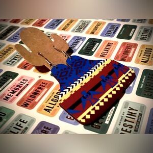 Aztec Eagle Dangle Earrings